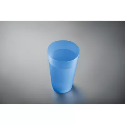 Kubek eventowy wielorazowy z PP 500 ml FESTA LARGE - Przezroczysty Niebieski (MO9907-23)