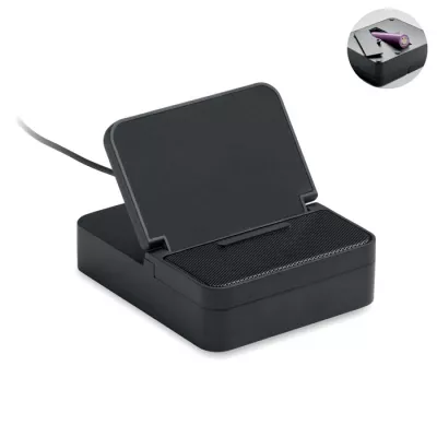 Głośnik z ładowarką indukcyjną 15W CHARGEBEAT - Czarny (MO3189-03)