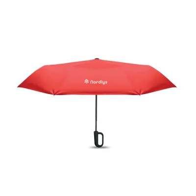 Parasol składany wiatroodporny 21" z RPET UMKRAB - Czerwony (MO2692-05)