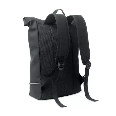 Plecak na laptop 15" z PU z odblaskiem LAPTOSA - Czarny (MO2581-03)