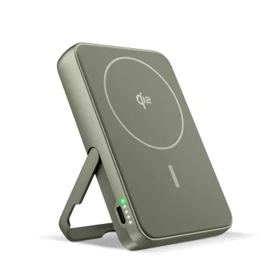 Fresh 'n Rebel Powerbank bezprzewodowy 10000 mAh kompatybilny z MagSafe - Dried Green (LT49745-N0049)