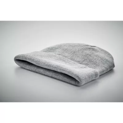 Czapka zimowa unisex z dzianiny RPET POLO RPET - Bialy/Szary (MO9965-34)
