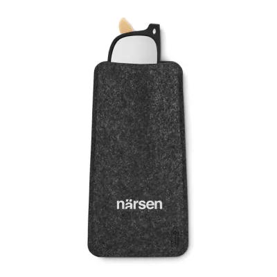 Etui na okulary z filcu RPET NIRSON - Kamienny Szary (MO6425-15)