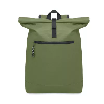 Plecak rolltop na laptop 15" z poliestru 600D IREA - Zieleń Wojskowa (MO2170-49)