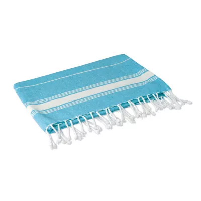 Ręcznik hammam bawełniany 90x170 cm 180 g/m² MALIBU - Turkusowy (MO9221-12)