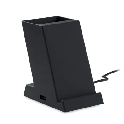 Ładowarka bezprzewodowa 15W z przybornikiem BLOCK - Czarny (MO6679-03)
