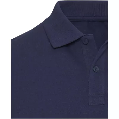 Beryl naturalna koszulka polo z recyklingu z krótkim rękawem, unisex, o gramaturze 220 g/m² - Granatowy (39558-NAVY)
