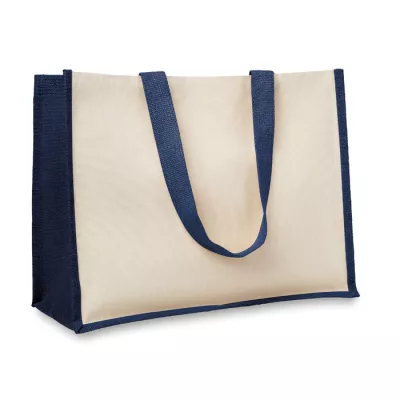 Torba jutowa laminowana CAMPO DE FIORI - Niebieski (MO8967-04)