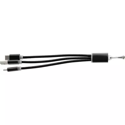 Kabel do ładowania, brelok do kluczy - czarny (V0345-03)