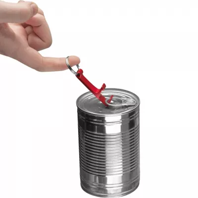 Brelok metalowy otwieracz do butelek ADRIANO - czerwony (8232505)