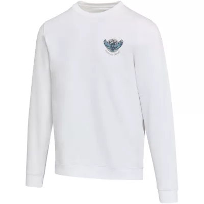 Jasper organiczna bluza unisex z recyklingu o gramaturze 280 g/m² z okrągłym dekoltem i certyfikatem OCS - Biały (39561-WHITE)