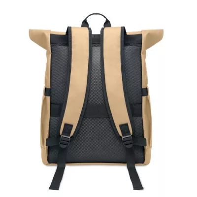 Plecak rolltop na laptop RPET 600D BANGKOK ROLL - Khaki (MO2643-39)