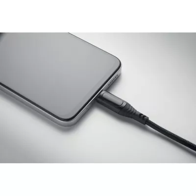 Kabel USB-C 100W z wyświetlaczem mocy TYPSO - Czarny (MO2676-03)