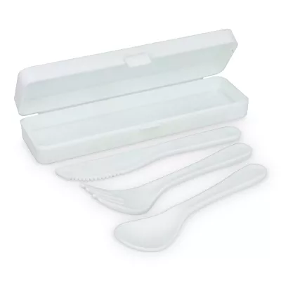 Zestaw sztućców PP - biały (LT90401-N0001)