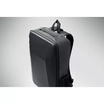 Plecak na laptop 15" RPET z twardym frontem 15 l NOVIX - Czarny (MO3186-03)