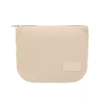 Kosmetyczka sztruksowa z podszewką 220 g/m² CORDY T - Bezowy (MO2876-13)
