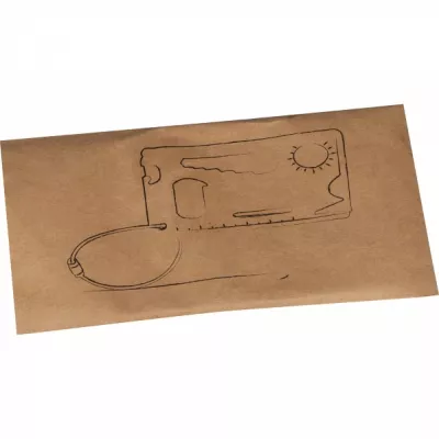 Narzędzie wielofunkcyjne karta survivalowa BENNO - czarny (9073403)