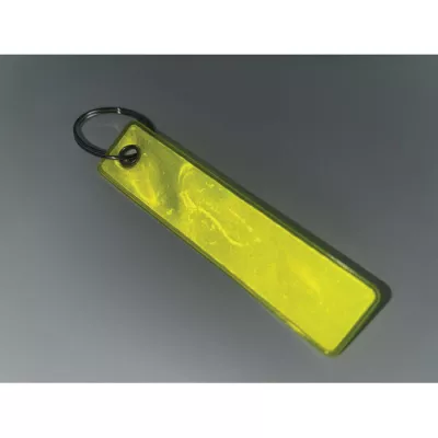 Brelok odblaskowy z PVC KEYFLECT - Fluorescencyjny Zólty (MO2626-70)