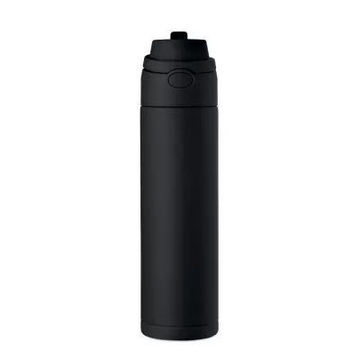 Butelka termiczna ze słomką 2 w 1 500 ml TOIEN TWO - Czarny (MO2988-03)