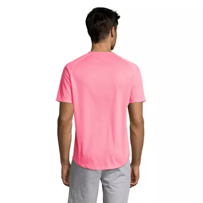 Koszulka sportowa męska raglan 140 g/m² Sol's SPORTY - Neonowy Róż 2 (S11939-NP)