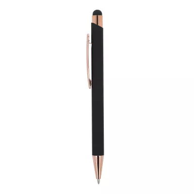 Długopis aluminiowy Prague grawer różowe złoto - czarny (LT87887-N0002)