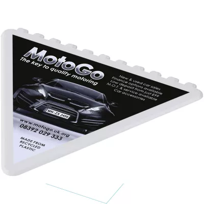 Frosty triangular recycled plastic ice scraper - Biały (21049801)