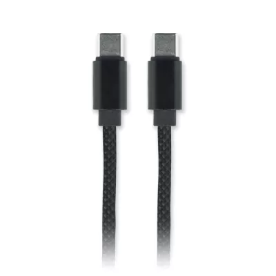 Kabel magnetyczny pleciony USB-C 60W z RPET BRAID - Czarny (MO2778-03)
