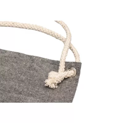 Torba bawełniana z długimi uszami z recyklingu 140 g/m2 ADDISON - czarny (254303)