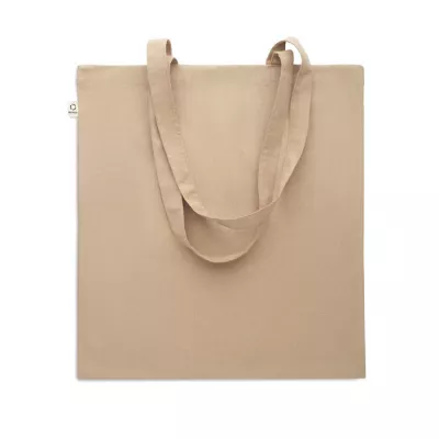 Torba z bawełny z recyklingu 140 g/m² VIVEKA COLOUR - Khaki (MO2302-39)