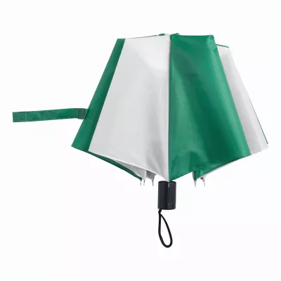 Parasol składany bez automatu REGULAR - biały, zielony (56-0101113)