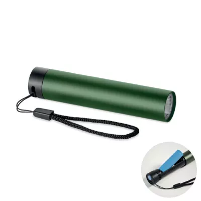 Latarka aluminiowa akumulatorowa 110 lm LUME - Ciemnozielony (MO2786-60)