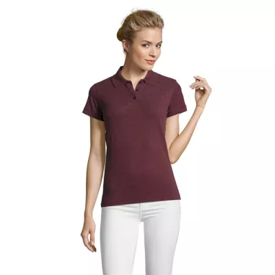 Polo damskie piqué 180 g/m² Sol's PERFECT WOMEN - Melanż Czerwonobrunatny (S11347-HX)