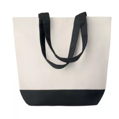 Torba płócienna z kieszenią 280 g/m² KLEUREN BAG - Czarny (MO9816-03)