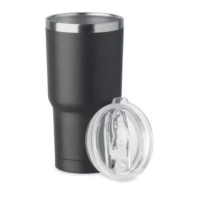 Kubek termiczny ze stali z recyklingu 500 ml SUM - Czarny (MO2597-03)