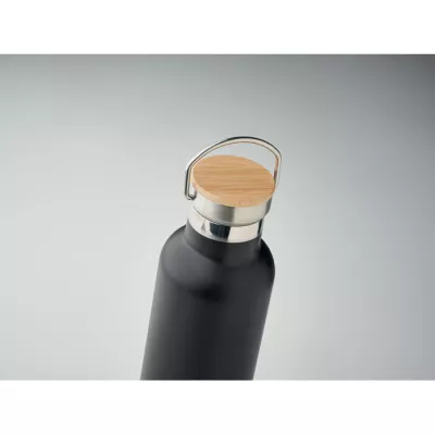 Termos z bambusową pokrywką 750 ml HELSINKI MED - Czarny (MO6372-03)