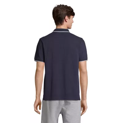 Koszulka polo unisex z prążkiem Sol's PALERMO - Francuski Granatowy/biały (S04769-FW)