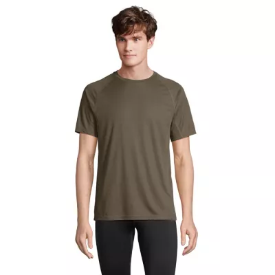 Koszulka sportowa unisex z recyklingu Sol's VORTEX - Army (S04787-AR)