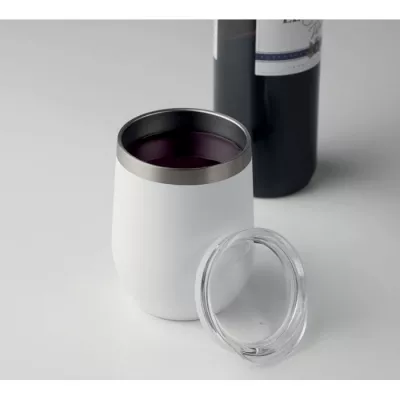 Kubek stalowy dwuścienny 300 ml CHIN CHIN - Bialy (MO9597-06)