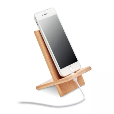 Podstawka na telefon bambusowa składana WHIPPY - Drewna (MO9944-40)