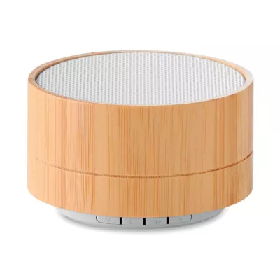 Głośnik w bambusowej obudowie z lampką 3W SOUND BAMBOO - Bialy (MO9609-06)