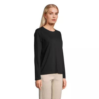 Koszulka damska z długim rękawem Sol's MONARCH WOMEN - Deep Black (S04443-DB)