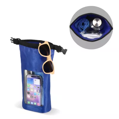 Wodoszczelna torba Ripstop 2L na telefon komórkowy – IPX6 - ciemnoniebieski (LT95359-N0010)