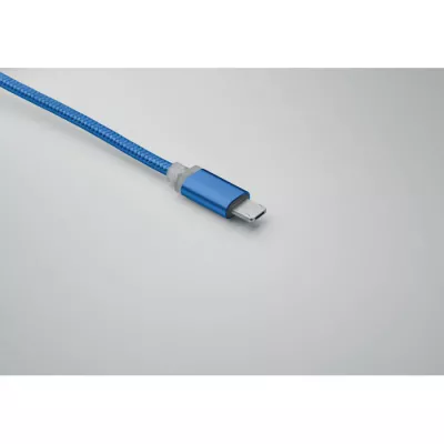 Kabel do ładowania 4 w 1 z brelokiem BLUE - Niebieski (MO2141-37)