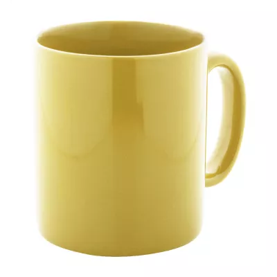 Kolomu kolorowy ceramiczny kubek - żółty (AP800117-02)