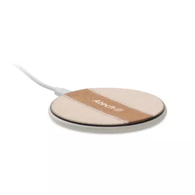 Ładowarka bezprzewodowa 15W z korkiem CORTLESS - Bialy (MO2593-06)