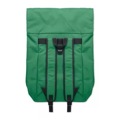 Plecak rolltop na laptop 15" z poliestru 600D IREA - Ciemnozielony (MO2170-60)