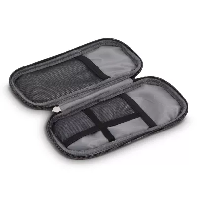 Torba organizacyjna Kyra 210D z powłoką PU z rPET, 20 x 11,5 x 2 cm - czarny (LT95326-N0002)