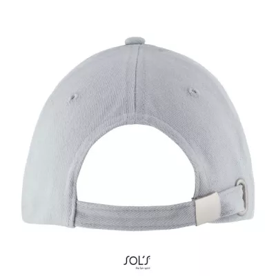 Czapka z daszkiem 5-panelowa 260 g/m² Sol's LONG BEACH - Pure Grey (S00594-PG)