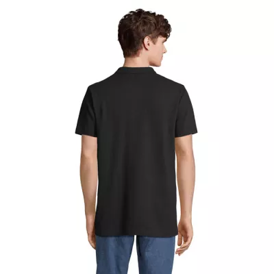 Koszulka polo unisex z czesanej bawełny Sol's PULSE - Czarny (S04502-BK)