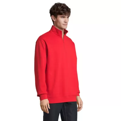 Bluza ze stójką i zamkiem 1/4 Sol's CONRAD - Bright Rojo (S04234-BT)